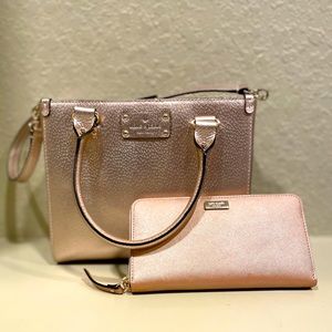 Kate Spade Gold Purse and Wallet
